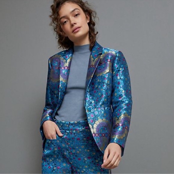 Anthropologie Pants - Anthropologie: The Essential Slim Straight Pants in Brocade Print 💎